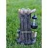 Bear Cubs with Solar Light Statue Solar Bear Lantern Figurine