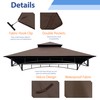 Easylee Grill Gazebo Shelter Replacement Canopy 5'x8' Double Tiered BBQ