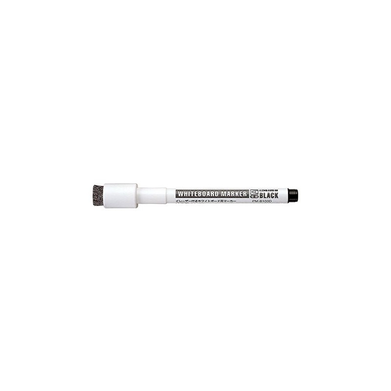 Kokuyo Whiteboard Markers with Eraser, Extra Fine Black 10 Count