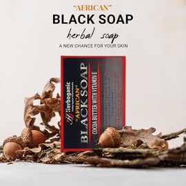 RB INTERNATIONAL Soap Bar – Made with Nourishing & Refreshing Ingredients | Pack of 2 | Gentle Bathing Cleanser for Body, Face & Hands Soothing Skin Care – 8 Flavors (African Black soap Cocoa butter)