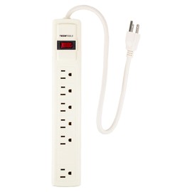 CNX Tech Tools by Multicontacto, Supresor De Picos, Derivador de Corriente de 50 cm, con 6 Tomas polarizadas. Extensión multicontacto (Clavija de 1.31 mm, 127 V, 60 Hz, 13 Amps, 1625 W)