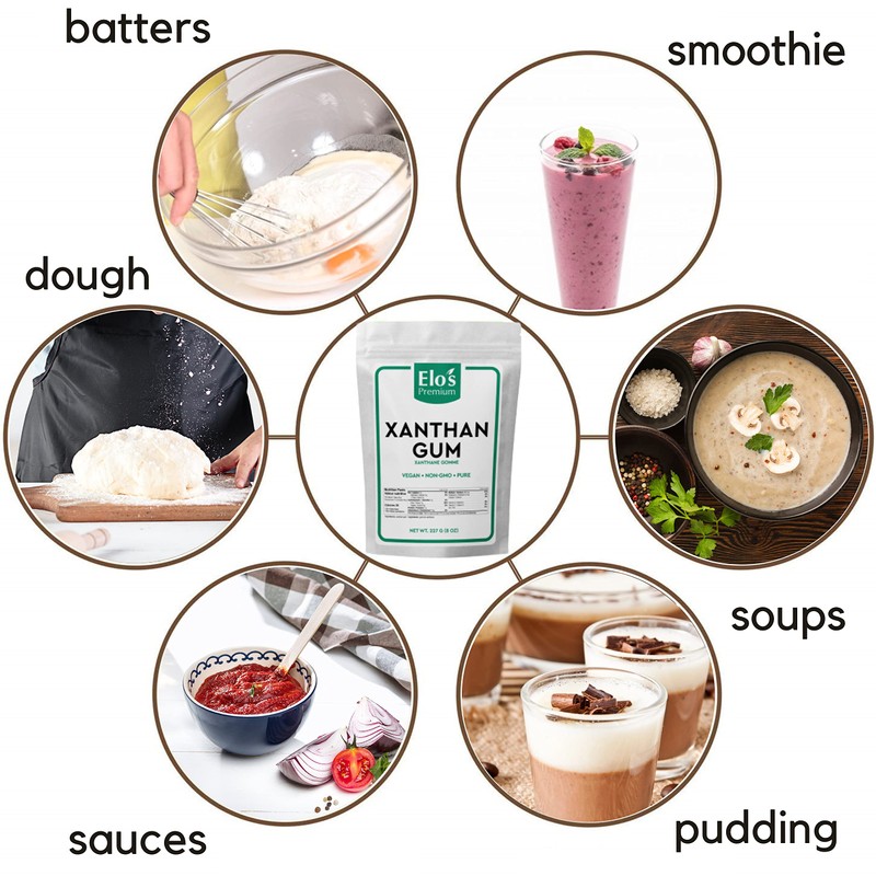 Xanthan Gum (227g/8oz) by Elo's Premium| Packaged In Canada| 100%