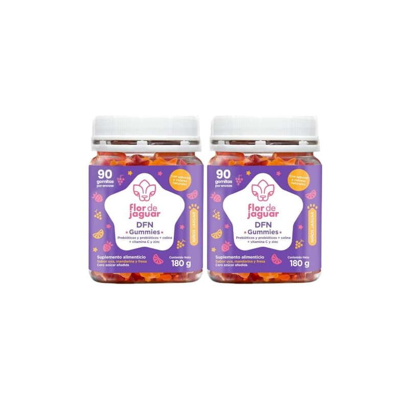 Flor Jaguar Pack Dfn Gummies Piezas Pzas 180 Mineral Probióticos