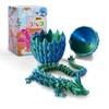 3D Printed Dragon,Dragon Eggs with Dragon Inside,12''Full Articulated Crystal Dragon,Dragon