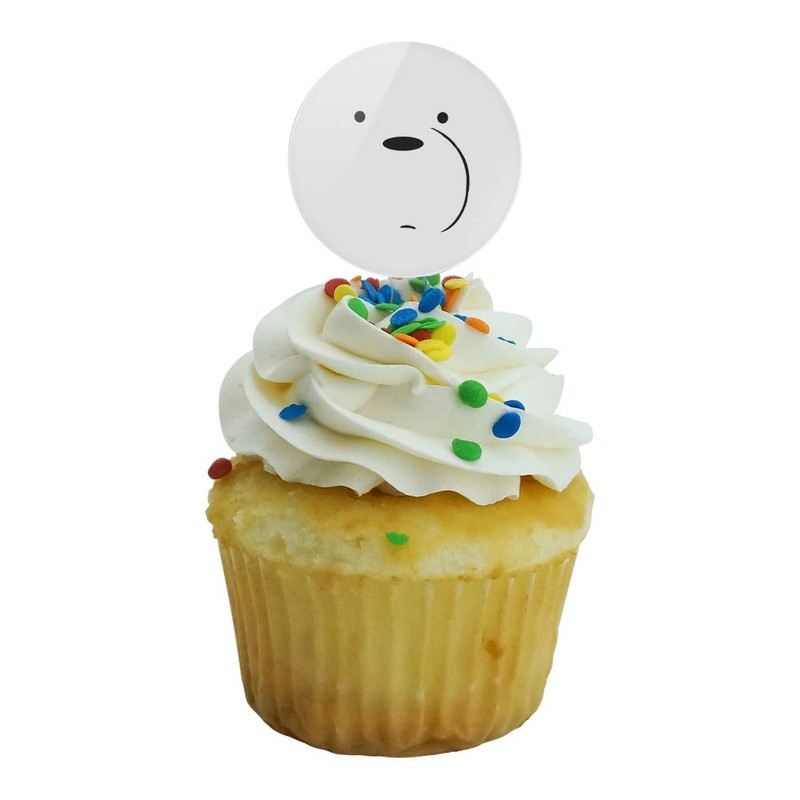 We Bare Bears Ice Bear Cupcake Picks Toppers Decoration Set