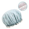 Waterproof Vinyl Shower Hair Cap Shower Cap Pink 5ea