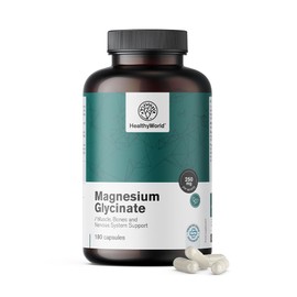HealthyWorld HealthyWorld Magnesiumglycinat 250 mg - 180 Pflanzenkapseln - Fr mehr Energie und Muskeluntersttzung - Training, Fitness und Immunsystem - 125 mg Magnesium pro Kapsel - 3 Monatsvorrat
