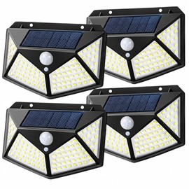 100 LED Solar Wall Light for Outdoor Lighting – Motion Sensor Illumination for Gardens, Pathways, Fences & Yards