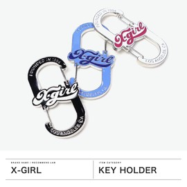 X-Girl Cheerful Logo Carabiner Women's Black One Size Carabiner, Black