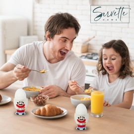 Egg Cup Soft Boiled Egg Holder - Set of 2 - Chef Theme