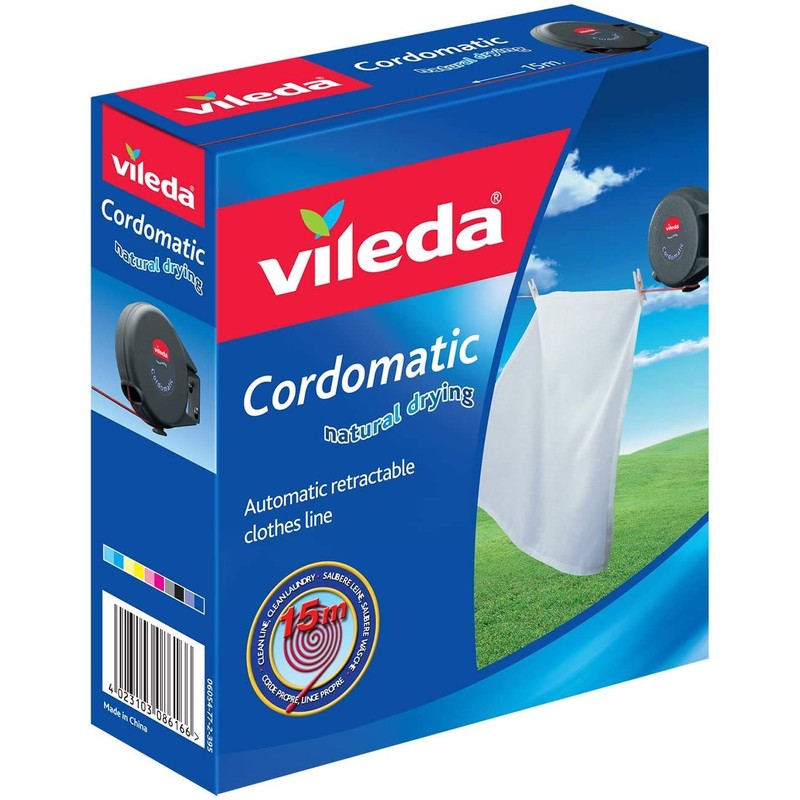 Vileda Cordomatic 15 Metre Automatic Retractable Clothes Line - Indoor