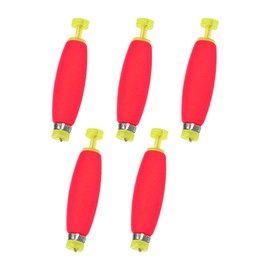 M METERXITY 5-Pack Fishing Bobbers Floats, 53mm EVA Foam Weighted Bobbers for Crappie/Bluegill/Trout Bass/Catfish, Clip-on Floats Slip Corks Floaters Strong Buoys [Red]
