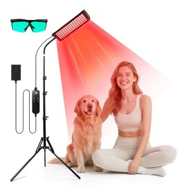 Red Light Therapy for Face and Body, GMOWNW Infrared Light Therapy Lamp with Stand, 660nm Red Light and 850nm Near Infrared Light Therapy Device for Face Knee Body, Skin Care at Home