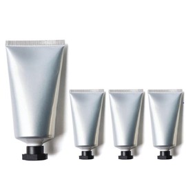 Aspire 4 Pack 1.7 oz / 50 ml Silver Aluminium Frosted Cosmetic Soft Tube with Twist Cap Cream Packaging