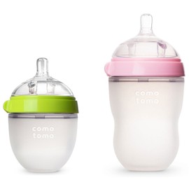 Comotomo Natural Feel Bundle - 2 Items (Pink/Green, 5oz + 8oz)