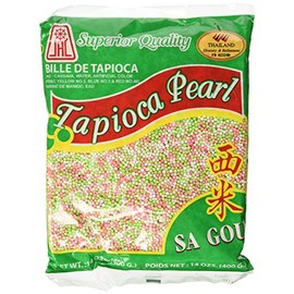 Tapioca Pearls, Tapioca Balls, Tapioca Pearls Small 14 Oz. Bags, Made From Cassava, Gluten-free (3 Pack) (Rainbow)
