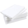 White Solid Washcloths Set of 10 岡 Fabric Approx 35