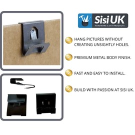 Clip Over Sawtooth Hanger Picture Frame Back Board 2-3mm Pack of 20 for Photo Frame Hanging Photos Hanger Artwork.