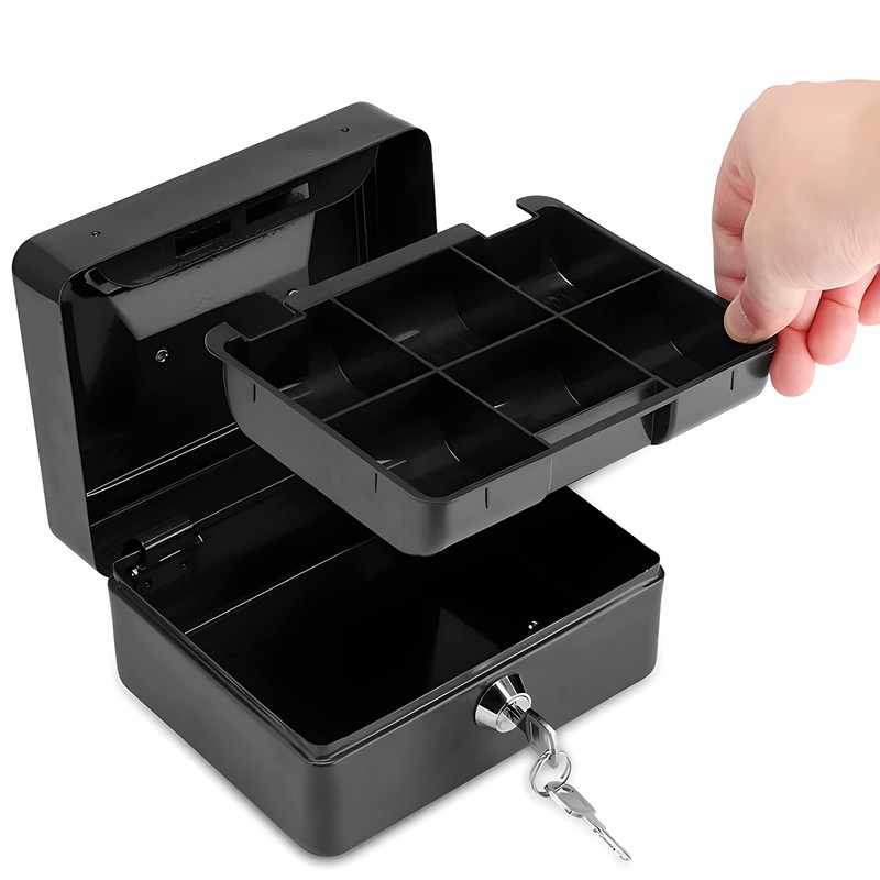 Retoo Lockable Cash Box 15 x 12 x 8 cm