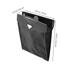 Alipis Smart LED Car Trash Can Hanging Garbage Bag for Passenger Side Stylish Artificial Leather Storage Pocket for Traveling Offices and Back Seat Use Portable Auto