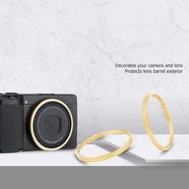 JJC Protective Ring Ricoh GR3 GRIII GRIII HDF Aluminum Alloy Lens Decoration Ring Replacement for Ricoh GN-1 Gold
