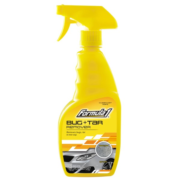 Formula 1 Bug and Tar Remover - Sap, Tar, Dirt & Bug Remover Car Detailing - Powerful Car Cleaner - Exterior Care Products Won’t Scratch Paint (16 oz)