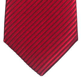 Retreez Woven Boy's Tie with Stripe Textured (8-10 years) - Red