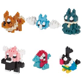 Kawada Nanoblock Mini Nano Pokemon Normal Type NBMC_14S Box Product, 1 Box = 6 Pieces, 6 Types in Total