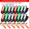 Treela 22 Pcs LED Navigation Kayak Lights with Safety Whistle