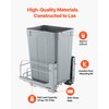 VEVOR Pull-Out Trash Can, 35 QT x2 Double Under Mount