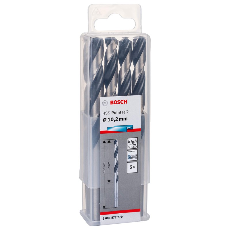 Bosch Professional HSS PointTeQ Twist Drill Bits (for Metal, 4.9
