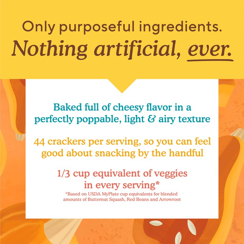 Simple Mills Pop Mmms Cheddar Baked Snack Crackers, Gluten Free,