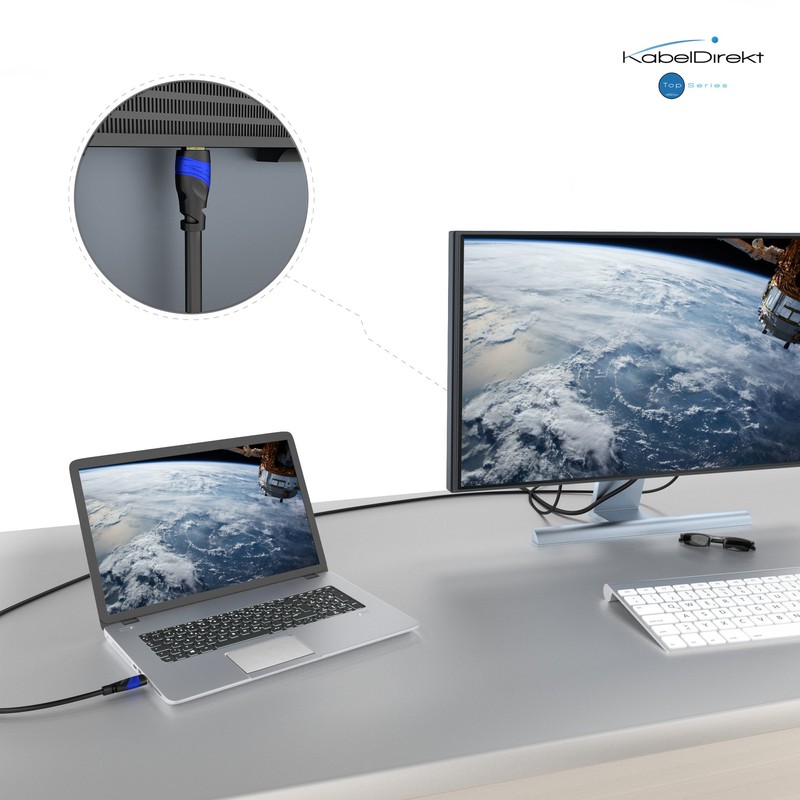 KabelDirekt – Mini Displayport auf Displayport Kabel – 1m (4K