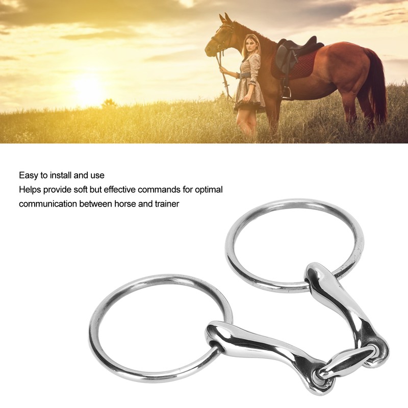 O Ring Horse Bits Flexible Linking Polished Stainless Steel Horse