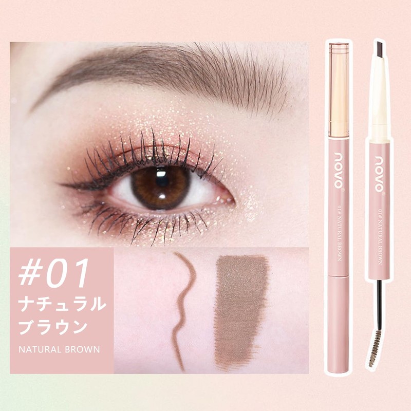 BIHADA Eyebrow Pencil, Eyebrow Dyed, Eyebrow 2 in 1, Three-dimensional