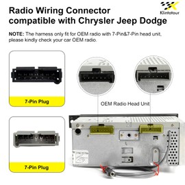 Aftermarket Radio Wiring Adapter Compatible with Chrysler 1984-2001/Dodge 1984-2001/Jeep 1997-2001, 16Pin Android Car Stereo Harness with SWC Reverse, Fits for Grand Cherokee Wrangler Ram Caravan