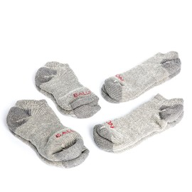 Ballston Lightweight 81% Merino Wool All Season Low Hiking Socks - 4 Pairs for Men and Women(Lunar Gray, M (Fits Men's Shoe 5-7, Women's 6-8))