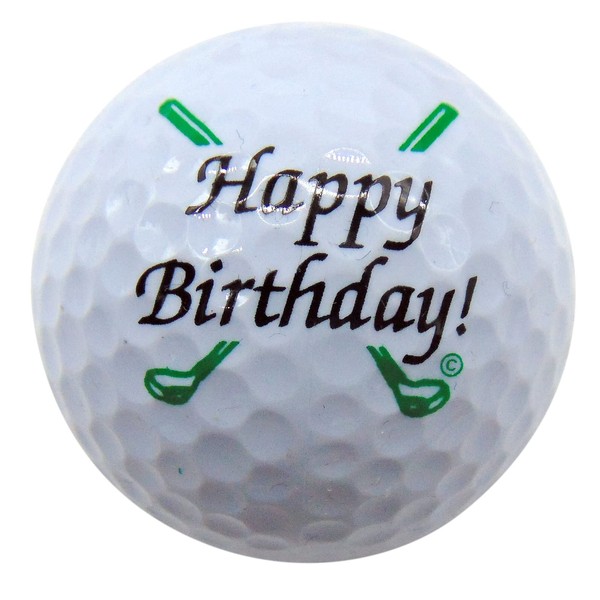 Westmon Works Happy Birthday Golf Ball Birthday Novelty Golfer Present for Dad or Golfing Fan One Standard Size Unit