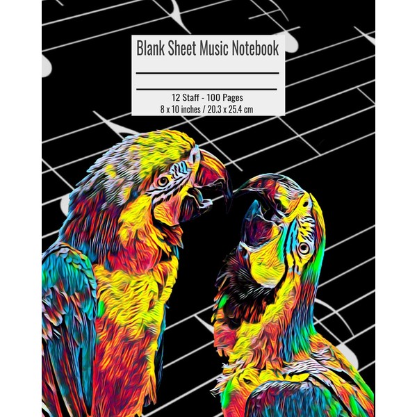 Blank Sheet Music Notebook: 100 Pages 12 Staff Music Manuscript