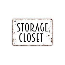 8" x 12" Storage Closet Metal Sign