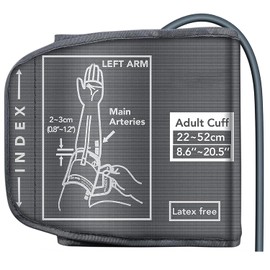 Replacement Extra Large Cuff for Omron BP Monitors 22-52CM Big Arm - Adjustable XL Blood Pressure Cuff, Includes 6 Universal Interface, Blood Pressure Monitors Large Cuff Compatible