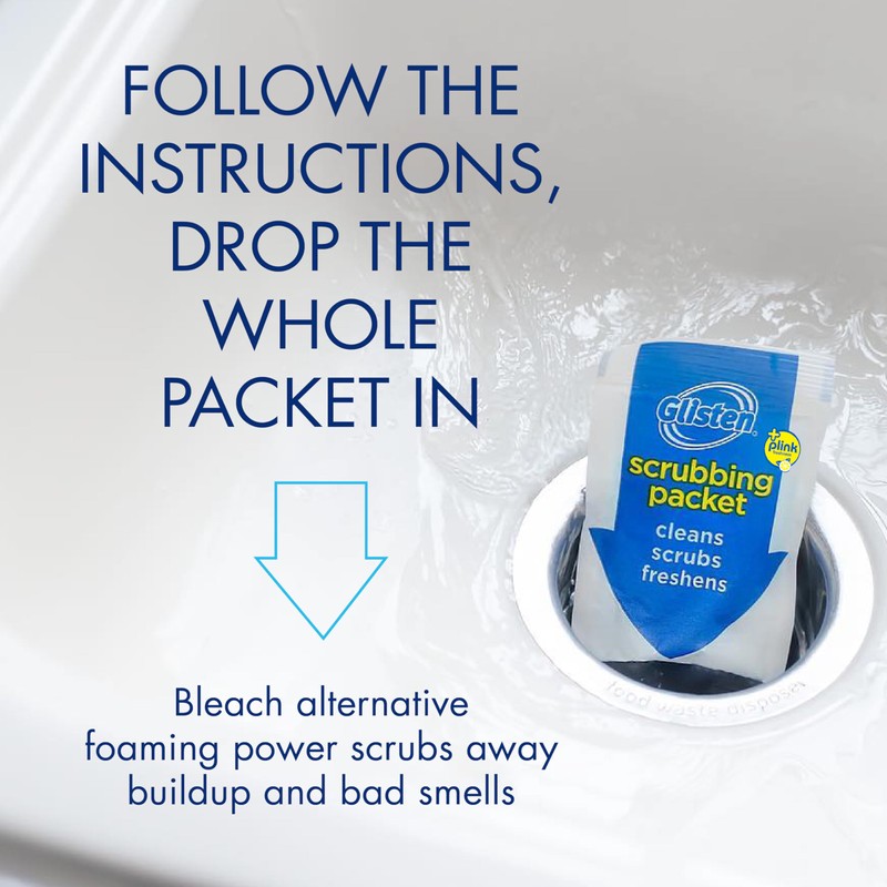 Glisten Garbage Disposer Cleaner and Freshener with Foaming Action, Helps