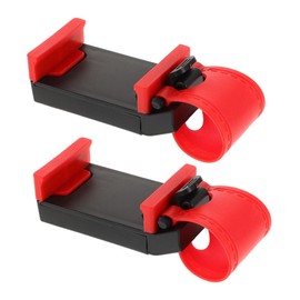 NOLITOY 2pcs Car Steering Wheel Phone Holder Adjustable for Smartphones Easy Installation Dashboard Clip for Vehicle Use and Stable Design