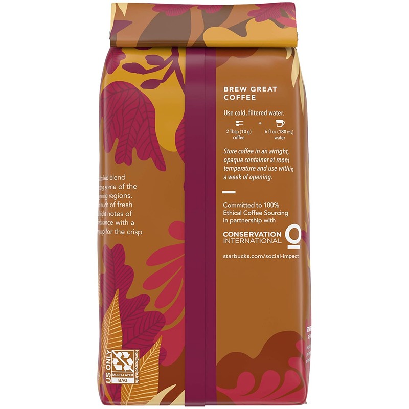 Starbucks Fall Blend, Ground, 10 ounce bag (Pack of 2)