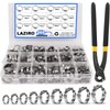 260 PCS 12 Sizes Single Ear Hose Clamps, 5.3-33.1mm 304