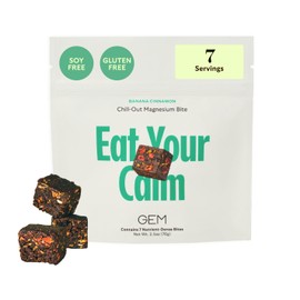 GEM Calm Essentials Vitamin with Magnesium for Stress Support and Focus, Lemon Balm, Gluten Free, Vegan, Banana Cinnamon, 1 Pack of 7
