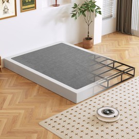 Arhomefurni Box Spring, Metal Frame Mattress Foundation with Fabric Cover, Easy Assembly, Noise-Free (7 Inch, Full)