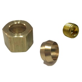 Conrader In Tank Check Valve for Air Compressors, USA Made All Brass Construction, 5/16" Compression Top Inlet, 1/2" Male NPT Bottom Outlet