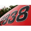 3DLTRG Black Center - Chrome Outline Domed Boat Registration Numbers