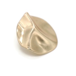 Gold Metal Shank Buttons - 12 Pcs - 3 Size Options - Wavy Irregular Metal Shank Buttons Large for Men Women Blazer Coat Uniform Shirt Suit and Jacket Sewing Craft DIY EM16402